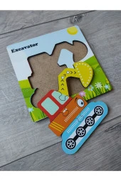 Mini Iş Makinesi Ahşap Puzzle - 3