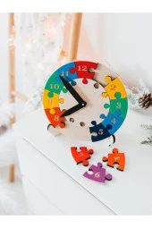 Saatleri Öğreniyorum Renkli Daire Puzzle - 1