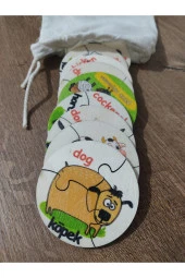 Türkçe Ingilizce Çiftlik Hayvanları Ahşap Renkli Puzzle 9 Araç 27 Parça - 2