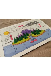 Suyun Döngüsü Eğitici Renkli Puzzle 29 Cm * 19 Cm - 1