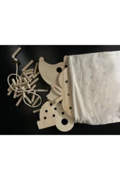 Montessori Ip Geçirme Ve Pim Takma 3lü Oyun Seti - 3