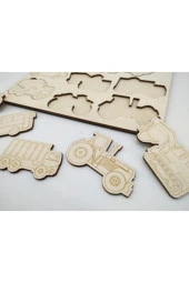 Montessori Araçlar Boyama Puzzle - 3