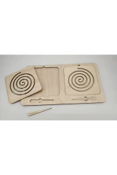 Montessori Kalemli Tablalı Iki El Kas Hareketleri Için Çizgi Çalışma Şablonları - 2