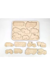 Montessori Araçlar Boyama Puzzle - 2