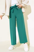 Kuşak Bağlamalı Dabıl Pantolon Yeşil - 2