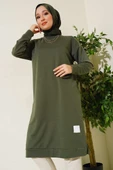 Arma Detaylı Uzun Tunik Haki thumbnail 1