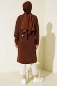 Arma Detaylı Uzun Tunik Kahve thumbnail 3