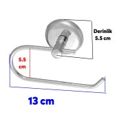 Tuvalet Kağıtlık Aparat Kapalı WC Kağıt Standı Bez Havluluk Paslanmaz Metal Sağlam Krom thumbnail 2