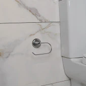 Tuvalet Kağıtlık Aparat Kapalı WC Kağıt Standı Bez Havluluk Paslanmaz Metal Sağlam Krom thumbnail 6