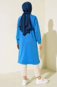 Arma Detaylı Uzun Tunik İndigo thumbnail 3