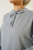 Dik Yaka Tunik Gri - 4