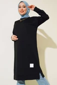 Arma Detaylı Uzun Tunik Siyah thumbnail 2