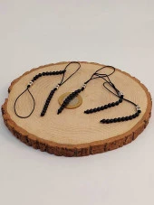 Shungite Taşı Elektromanyetik Frekans Koruyucu Minimal Telefon Aksesuarı İkili Set thumbnail 1