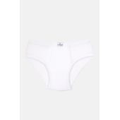 Ceylanoğlu Erkek 6'lı Beyaz Ribana Biyeli Külot-045 - 1