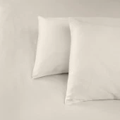 BASKILI SATEN ÇİFT KİŞİLİK NEVRESİM TAKIMI LORD BEJ thumbnail 3