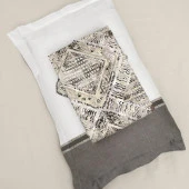 BASKILI SATEN ÇİFT KİŞİLİK NEVRESİM TAKIMI LORD BEJ thumbnail 4