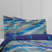 BASKILI SATEN ÇİFT KİŞİLİK NEVRESİM TAKIMI NERON thumbnail 2