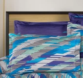 BASKILI SATEN ÇİFT KİŞİLİK NEVRESİM TAKIMI NERON thumbnail 3