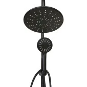 Robot Tepe Duş Seti Takımı Shower Yağmurlama Oval Banyo Masaj Duş Başlığı Sistemi Mat Siyah thumbnail 6