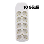 10lu Grup Priz Klemensli Fiş Priz Topraklı Çoklu Grup Priz Çoğaltıcı Onlu Kablosuz thumbnail 3