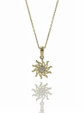 Minik Güneş Figür Altın Kolye 14 Ayar thumbnail 1