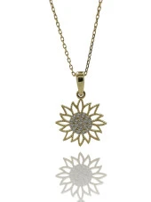 14 Ayar Minik Güneş Figür Altın Kolye thumbnail 1