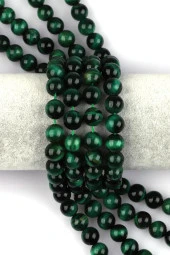 Yeşil Kaplan Gözü Doğal Taş Dizi 10 mm Küre Kesim thumbnail 1