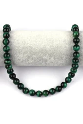 Yeşil Kaplan Gözü Doğal Taş Dizi 10 mm Küre Kesim thumbnail 2