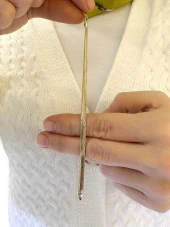 Balık Sırtı Ezme İtalyan 5 mm 14 Ayar Altın Bileklik thumbnail 4