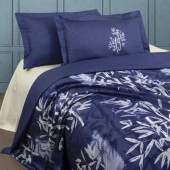 BASKILI SATEN ÇİFT KİŞİLİK NEVRESİM TAKIMI BAMBOO thumbnail 2