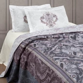 BASKILI SATEN ÇİFT KİŞİLİK NEVRESİM TAKIMI MARBELLA thumbnail 2