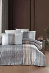 BASKILI SATEN ÇİFT KİŞİLİK NEVRESİM TAKIMI CARPOLIE thumbnail 1