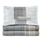 BASKILI SATEN ÇİFT KİŞİLİK NEVRESİM TAKIMI CARPOLIE thumbnail 5