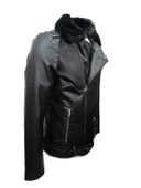 Delpino D2109 Erkek Deri Çapraz Fermuar Kemerli Yakası Kürklü Ceket thumbnail 3