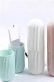 Seyahat Tipi Plastik Diş Fırçası Gözlük Kalem Fırça Erzak Saklama Kabı Düzenleme Kalemlik - 10