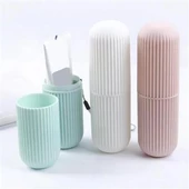 Seyahat Tipi Plastik Diş Fırçası Gözlük Kalem Fırça Erzak Saklama Kabı Düzenleme Kalemlik - 2