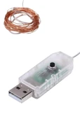 Led Peri Işık Dekoratif Özel Konsept Yılbaşı USB Bağlantılı 5m Sarı Peri Led Aydınlatma - 3
