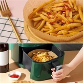 Air Fryer Pişirme Kağıdı Hava Fritöz Yağ Geçirmez Yapışmaz Tabak Model 50 Adet - 4
