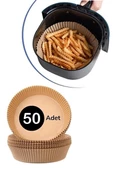 Air Fryer Pişirme Kağıdı Hava Fritöz Yağ Geçirmez Yapışmaz Tabak Model 50 Adet - 10