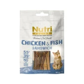 Nutri Feline Tahılsız 50 Gr Tavuk Balık Etli Sandvic Kedi Ödülü 1 Adet - 1