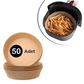 Air Fryer Pişirme Kağıdı Hava Fritöz Yağ Geçirmez Yapışmaz Tabak Model 50 Adet - 2