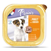 Plaisir Pate 150Gr Tavuk Etli Yavru 4Adet Yaş Köpek Maması - 1