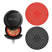 Renkli Isıya Dayanıklı Yıkanılabilir Silikon Fırın Ve Airfryer Yuvarlak Pişirme Matı 20 Cm - 7