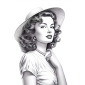 Wintage Kadın Boyama Kitabı (Tonlamalı Boyama) - 5