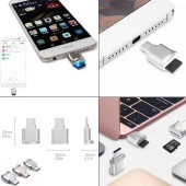 Ancheyn USB Type-C 3.1 To Micro SD TF Hafıza Kart Okuyucu OTG Adaptörü 4477 thumbnail 8