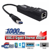 USB 3.0 To ETHERNET 1000 Mbps Gigabit İnternet Ag Adaptörü ADSL  ÇEVİRİCİ LAPTOP PC BİLGİSAYAR NETWORK - 4939 thumbnail 8