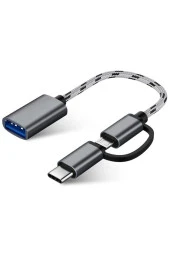 Ancheyn USB 3.0 OTG To Type C Micro USB Data Şarj Çevirici Dönüştürücü Adaptör 4901 thumbnail 1