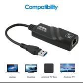 USB 3.0 To ETHERNET 1000 Mbps Gigabit İnternet Ag Adaptörü ADSL  ÇEVİRİCİ LAPTOP PC BİLGİSAYAR NETWORK - 4939 thumbnail 4