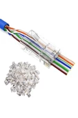 Ancheyn Yeni Nesil Delikli Cat6/Cat5 RJ45 Jack Konnektör UTP 100 Adet 4381 thumbnail 1
