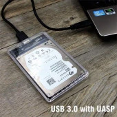 2.5 İnç USB 3.0 Harici SSD Harddisk Şeffaf Taşınabilir HDD Kutusu - 4266 thumbnail 5